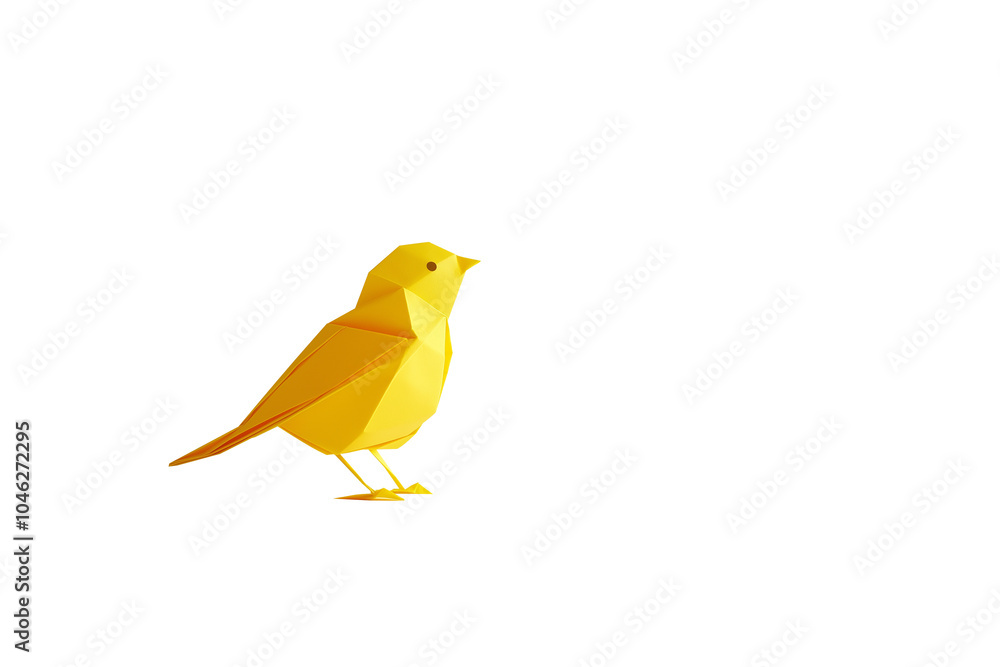 origami of a bird on isolated background origami of a bird on isolated background