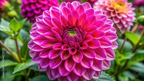 Captivating close-up of a pink flower highlights its lush petals and delicate details, appealing to nature enthusiasts and floral admirers who appreciate nature's stunning artistry.