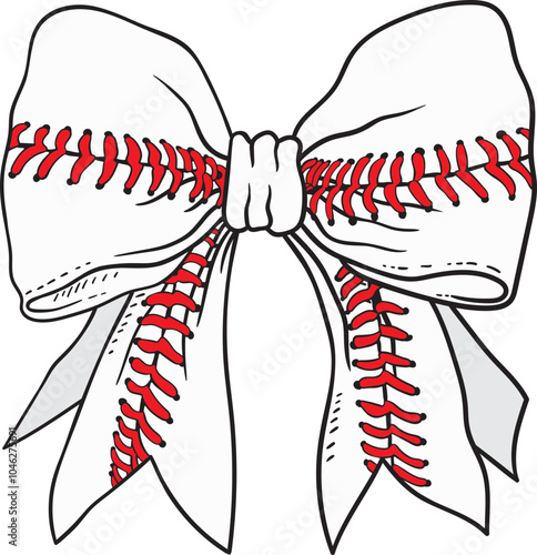 Coquette Bow Baseball