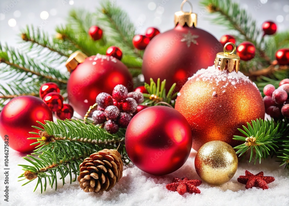 Charming holiday decorations artfully arranged on a crisp white background, inspiring creativity for your Christmas celebrations. Discover the magic of the festive season in style. Charming holiday decorations artfully arranged on a crisp white background, inspiring creativity for your Christmas celebrations. Discover the magic of the festive season in style.