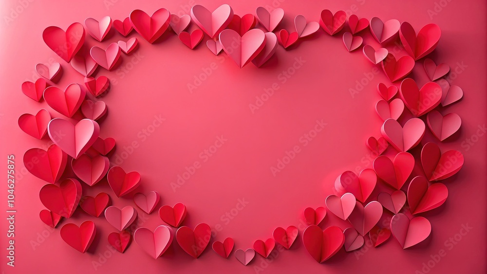 Charming red heart paper border with a pink background. Ideal for Mother’s Day and Valentine’s Day, this design embodies love and appreciation for special moments. Charming red heart paper border with a pink background. Ideal for Mother’s Day and Valentine’s Day, this design embodies love and appreciation for special moments.