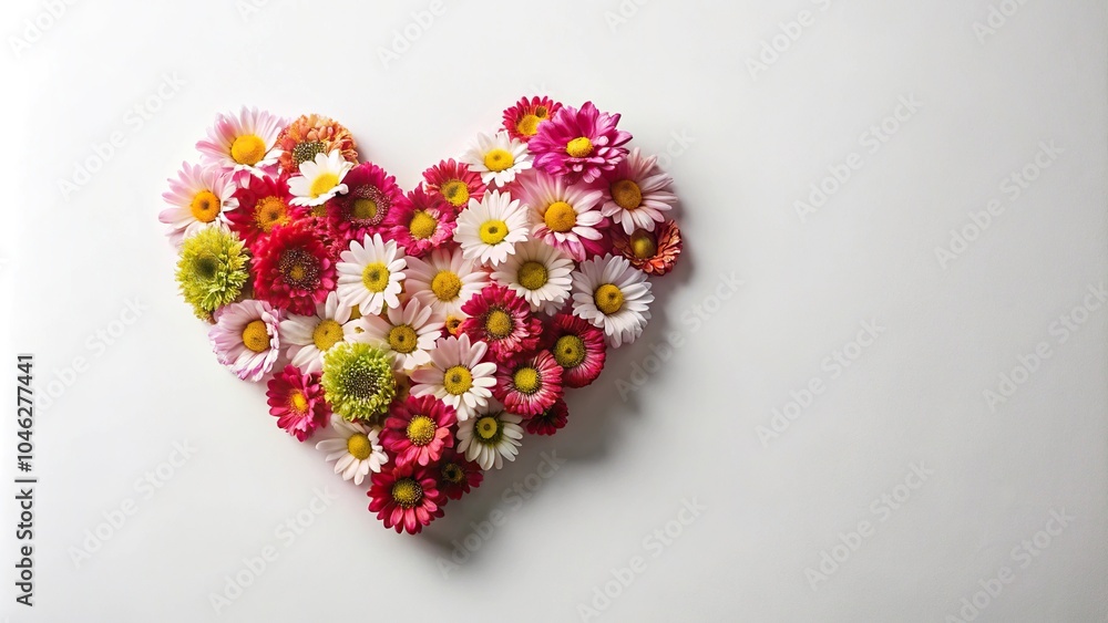 Photo of a heart shaped flower against a white background Photo of a heart shaped flower against a white background