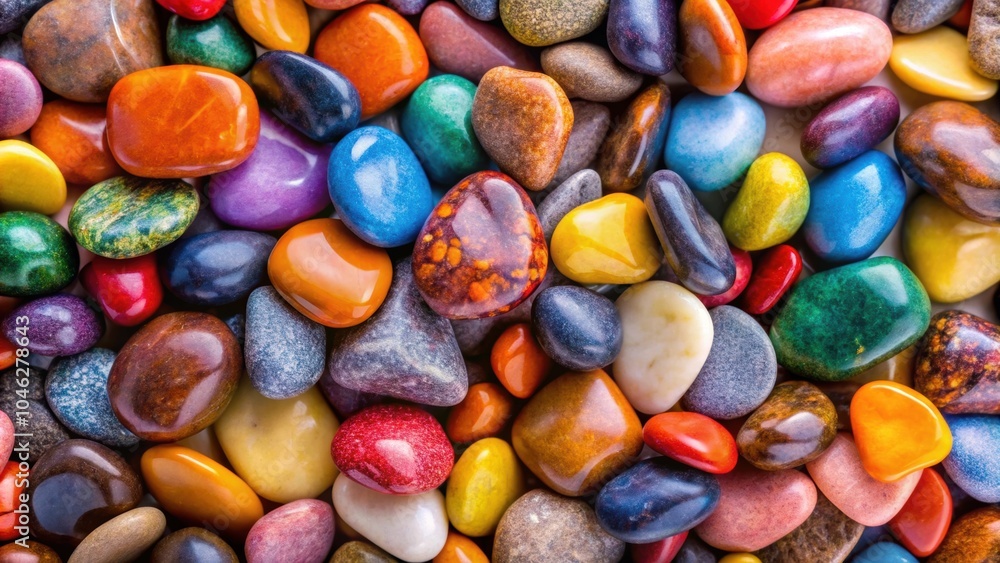 Closeup of smooth colorful pebbles arranged in abstract pattern, pebbles, colorful, smooth, texture, closeup Closeup of smooth colorful pebbles arranged in abstract pattern, pebbles, colorful, smooth, texture, closeup