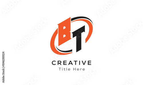 Free Download BT creative letter logo with circle area. Initial letter BT linked circle uppercase monogram logo. BT initial letter logo vector design. - GFXLoad