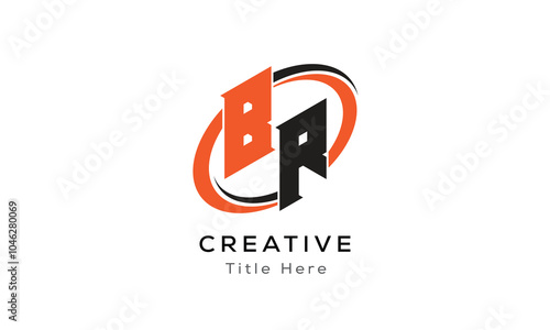 Free Download BR creative letter logo with circle area. Initial letter BR linked circle uppercase monogram logo. BR initial letter logo vector design. - GFXLoad