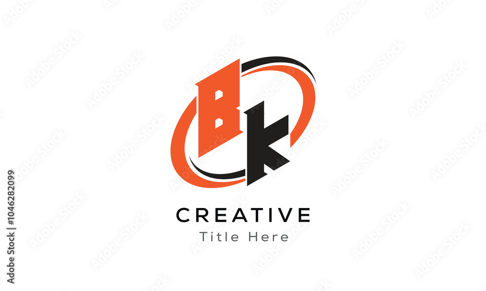 BK creative letter logo with circle area. Initial letter BK linked circle uppercase monogram logo. BK initial letter logo vector design. BK creative letter logo with circle area. Initial letter BK linked circle uppercase monogram logo. BK initial letter logo vector design.