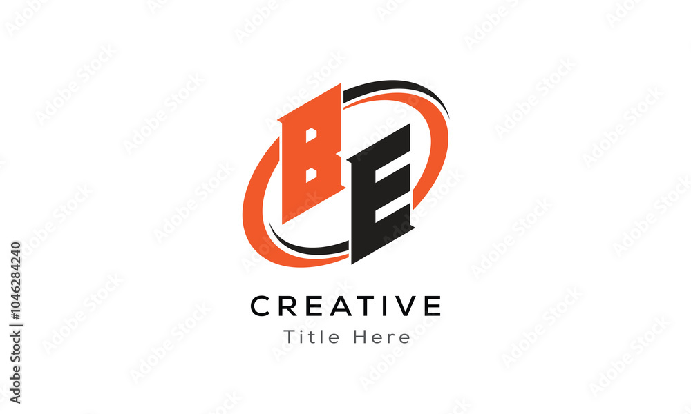 BE creative letter logo with circle area. Initial letter BE linked circle uppercase monogram logo. BE initial letter logo vector design. BE creative letter logo with circle area. Initial letter BE linked circle uppercase monogram logo. BE initial letter logo vector design.
