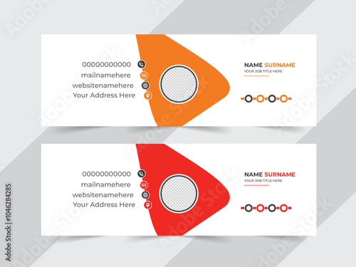 New concept email signature design, modern layout