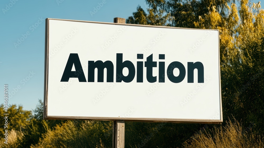 Fototapeta premium Ambition Billboard: Motivational Message 