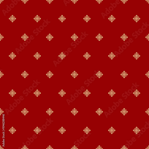red, gold, flower, fabric abstract seamless pattern. design for background, wallpaper, carpet, clothing, batik, textile, embroidery, sarong, interior decoration, floor, curtain, printing