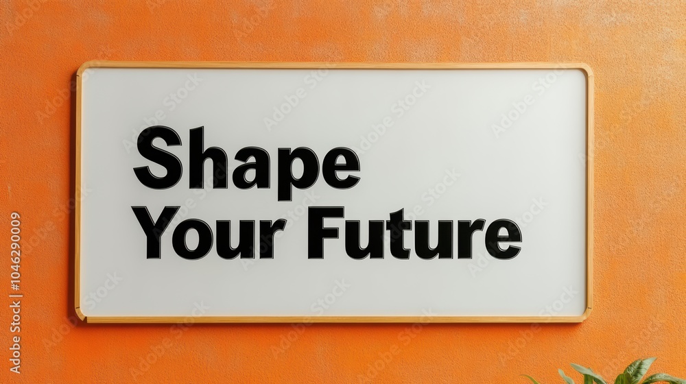 Shape Your Future: Motivational Sign Shape Your Future: Motivational Sign