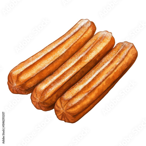 Crispy churros coated in cinnamon sugar, a delightful treat perfect for sharing or enjoying as a sweet indulgence.