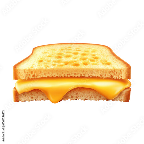 Melted cheddar grilled cheese sandwich, golden crust, savory comfort food, perfect for a quick meal or snack, rich and indulgent flavor