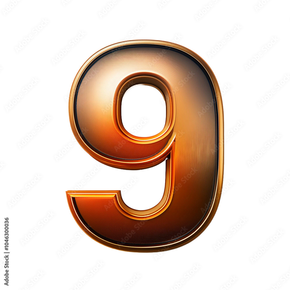 3D Number Icon isolated on white background 3D Number Icon isolated on white background