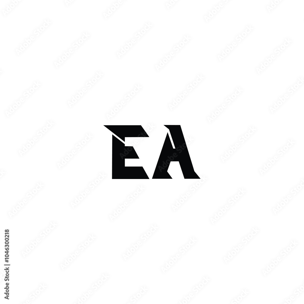 EA monogram logo design letter text name symbol monochrome logotype alphabet character simple logo EA monogram logo design letter text name symbol monochrome logotype alphabet character simple logo