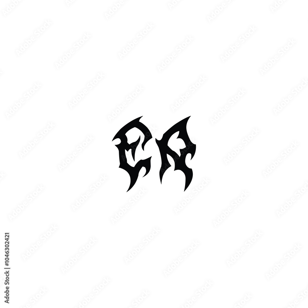 Fototapeta premium EA monogram logo design letter text name symbol monochrome logotype alphabet character simple logo