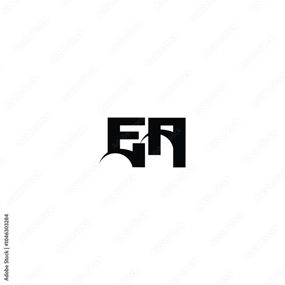 Obraz premium EA monogram logo design letter text name symbol monochrome logotype alphabet character simple logo