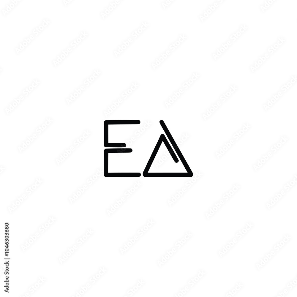 EA monogram logo design letter text name symbol monochrome logotype alphabet character simple logo EA monogram logo design letter text name symbol monochrome logotype alphabet character simple logo