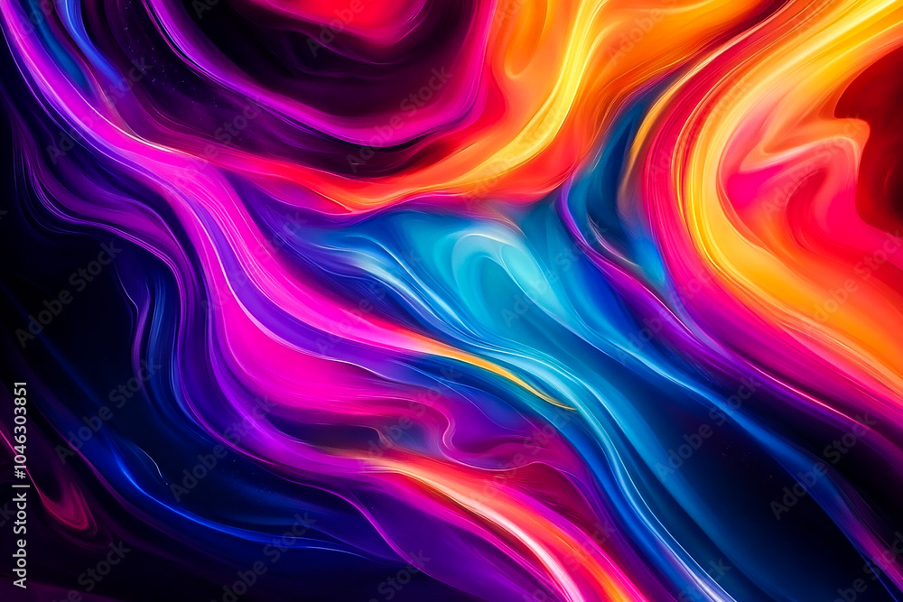 Abstract fluid shapes, vibrant colors, neon glow, dynamic swirls, cosmic energy, luminous streaks, dark background, futuristic, digital art, 3D rendering, motion blur, ethereal atmosphere, ultraviolet Abstract fluid shapes, vibrant colors, neon glow, dynamic swirls, cosmic energy, luminous streaks, dark background, futuristic, digital art, 3D rendering, motion blur, ethereal atmosphere, ultraviolet