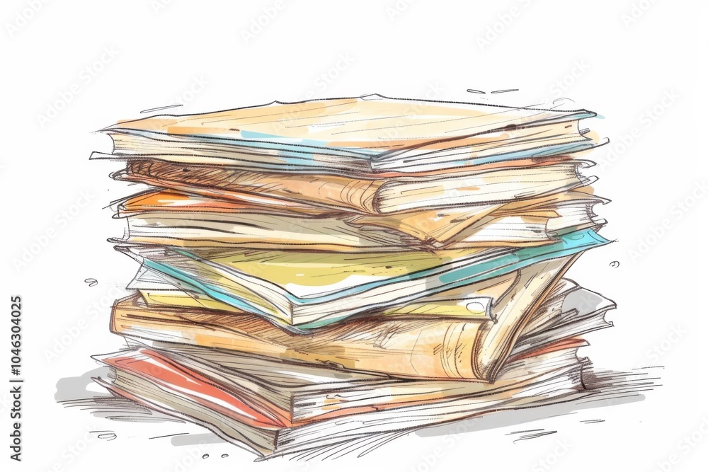 Piles of paperwork waiting to be sorted out Piles of paperwork waiting to be sorted out