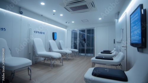 Cryotherapy specialists in South Korea focusing on muscle recovery and pain management in medical settings. photo