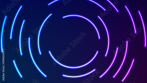 Blue and ultraviolet neon background. Futuristic glowing vector design. Abstract technology retro background.
