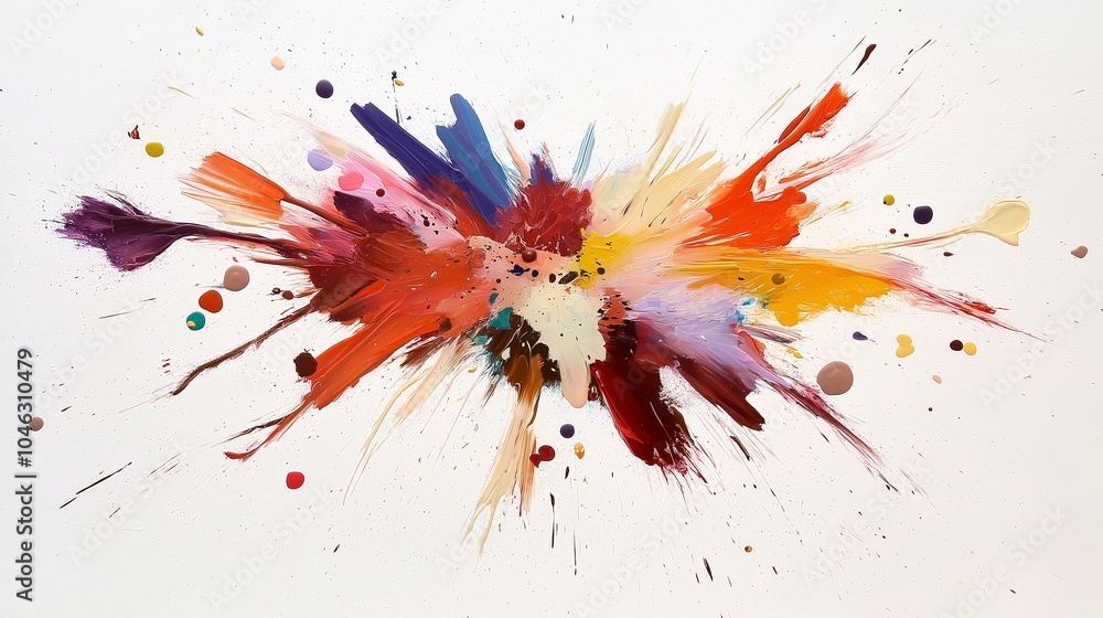 Vibrant Color Explosion on White Background Vibrant Color Explosion on White Background