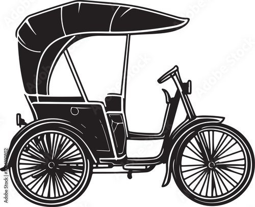 bicycle rickshaw vector