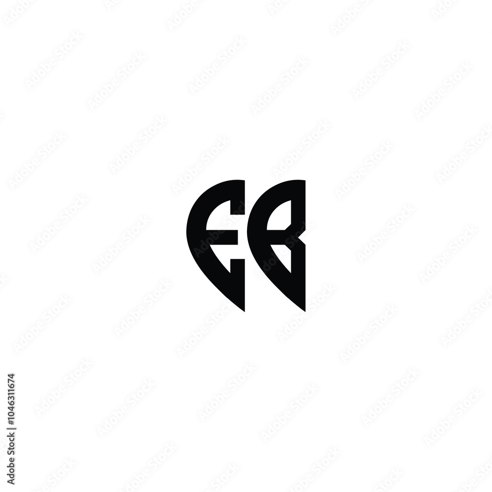 EB monogram logo design letter text name symbol monochrome logotype alphabet character simple logo EB monogram logo design letter text name symbol monochrome logotype alphabet character simple logo