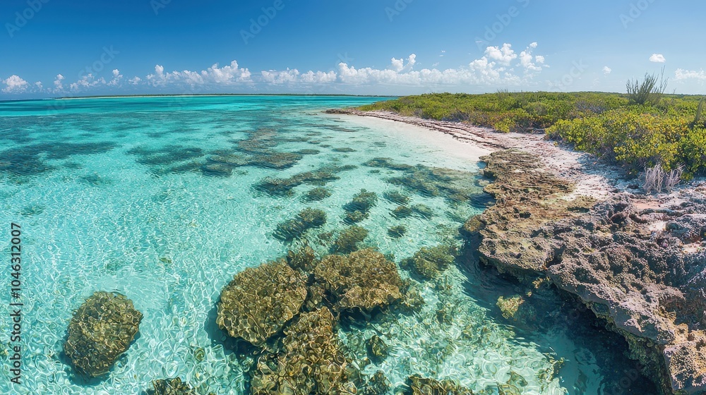 Obraz premium Vibrant Wide Angle View of a Coral Reef