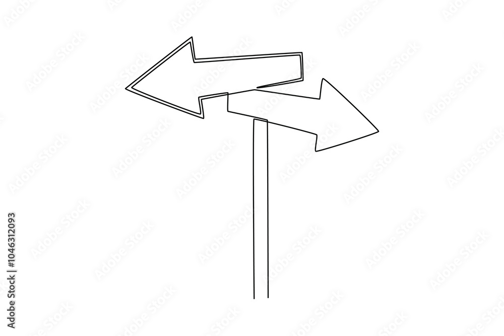 Fototapeta premium Traffic light concept. Single line draw design vector graphic illustration.