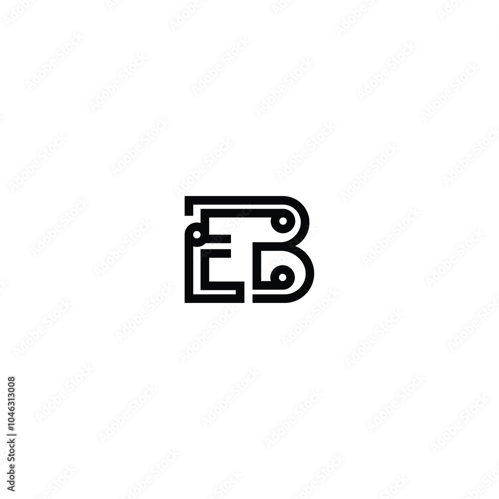 EB monogram logo design letter text name symbol monochrome logotype alphabet character simple logo EB monogram logo design letter text name symbol monochrome logotype alphabet character simple logo
