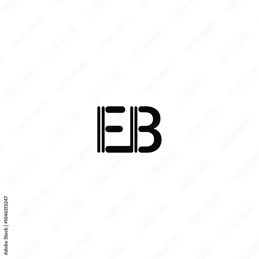 EB monogram logo design letter text name symbol monochrome logotype alphabet character simple logo EB monogram logo design letter text name symbol monochrome logotype alphabet character simple logo