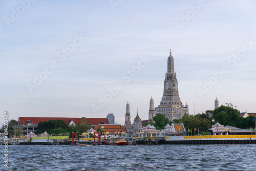 Wat Arun Ratchawararam Ratchawaramahawihan or Wat Arun is a Buddhist temple in the Bangkok. photo