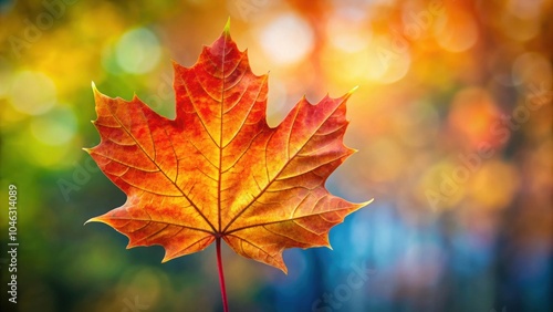 Vibrant maple leaf symbolizing the arrival of fall season, Autumn, Canada, Nature, Red, Leaf, Season, Symbol, September