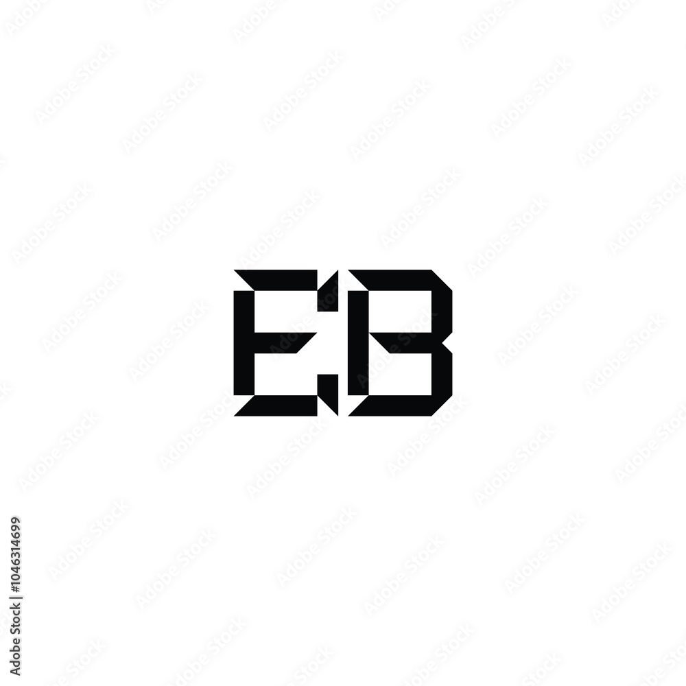 EB monogram logo design letter text name symbol monochrome logotype alphabet character simple logo EB monogram logo design letter text name symbol monochrome logotype alphabet character simple logo