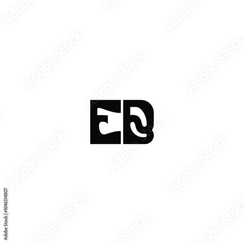 Free Download EB monogram logo design letter text name symbol monochrome logotype alphabet character simple logo - GFXLoad
