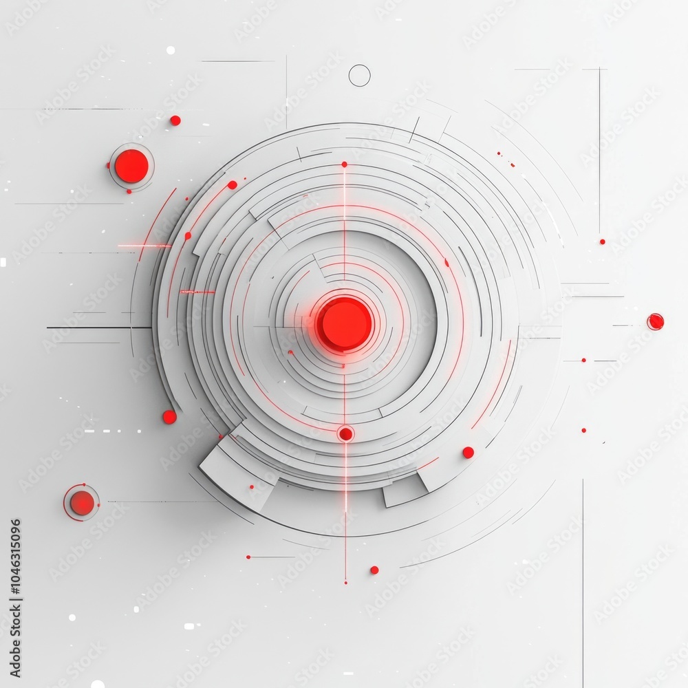 Red dot on circular structure Red dot on circular structure