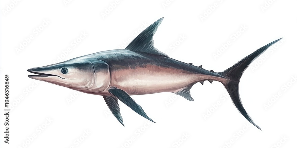 Fototapeta premium Fish on White Background