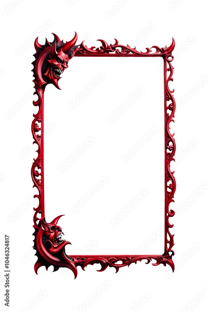 Obraz premium Demonic devil border png transparent background