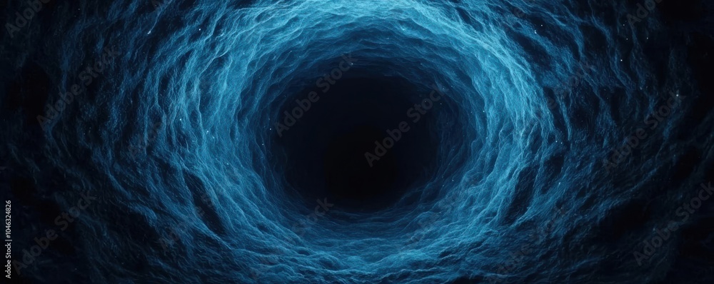 Obraz premium Mysterious cosmic vortex appearing in deep space, pulling everything towards it, Spooky Space Adventures, dark universe
