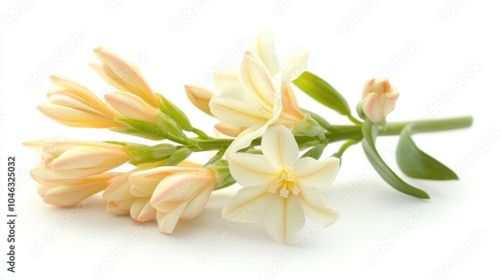 Obraz premium White flowers on white surface