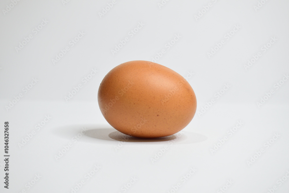One chicken egg isolated on white background. One chicken egg isolated on white background.