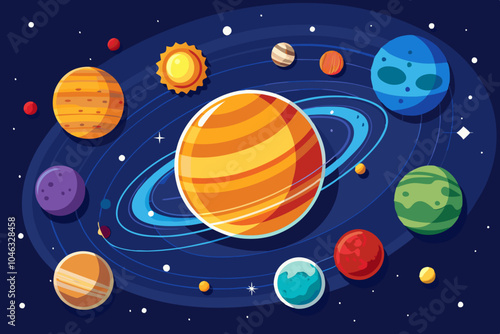  Detailed Illustration of the Solar System