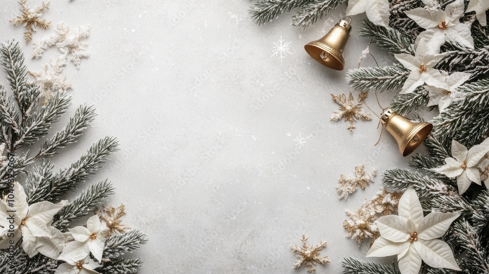 Fototapeta premium A white background with a gold bell and a star