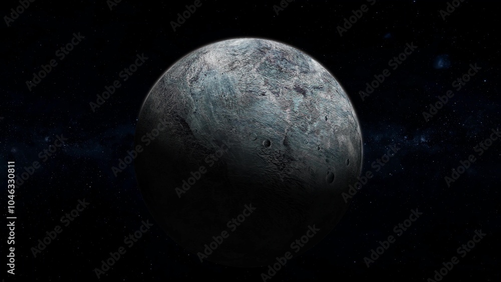 3d Eris fictional planet on space star 3d Eris fictional planet on space star
