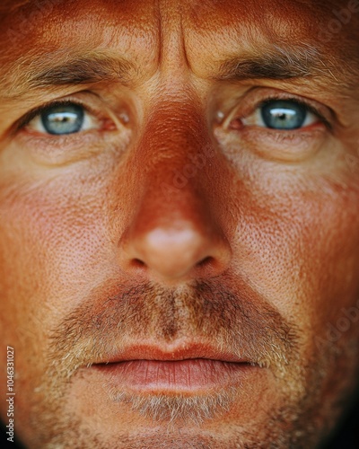 Intense Close-up of Paramedic Amidst Emergency Lights