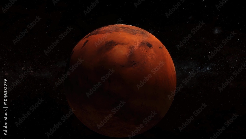 3d Mars planet on space star 3d Mars planet on space star