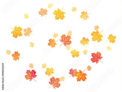 紅葉したかえでの背景イラスト