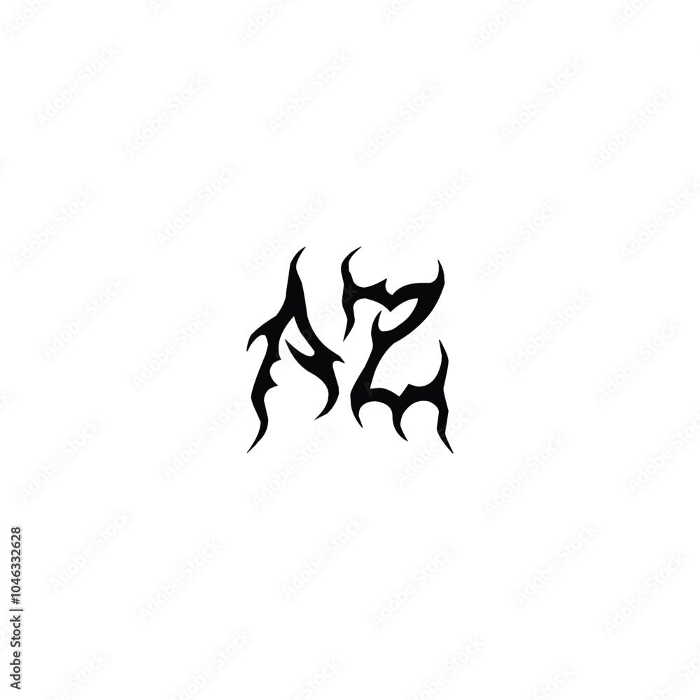 AZ monogram logo design letter text name symbol monochrome logotype alphabet character simple logo AZ monogram logo design letter text name symbol monochrome logotype alphabet character simple logo